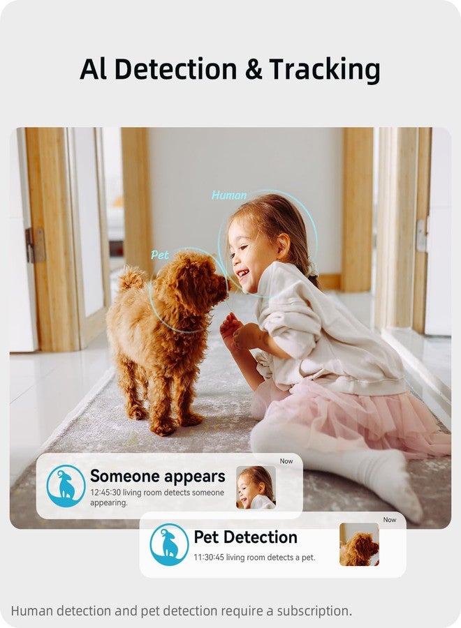 blurams Security Camera 2K, Baby Monitor Dog Camera 360-degree for Home Security (White + 64GB TF Card) - Image 5